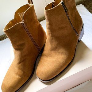 JustFab Diya Bootie in Caramel Wide Width